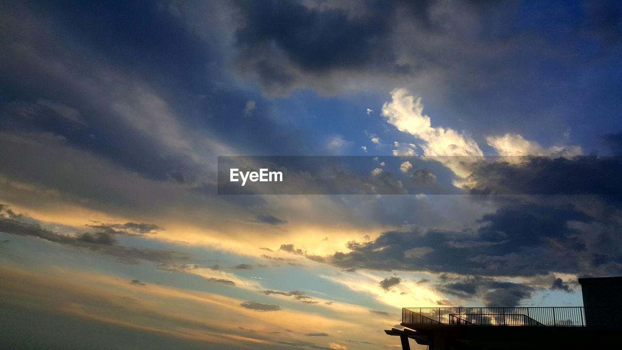 LOW ANGLE VIEW OF CLOUDY SKY DURING SUNSET