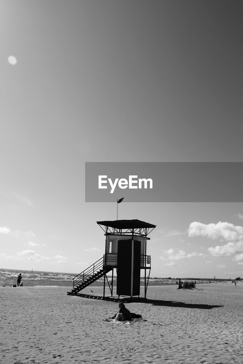 Lifeguard tower on beach