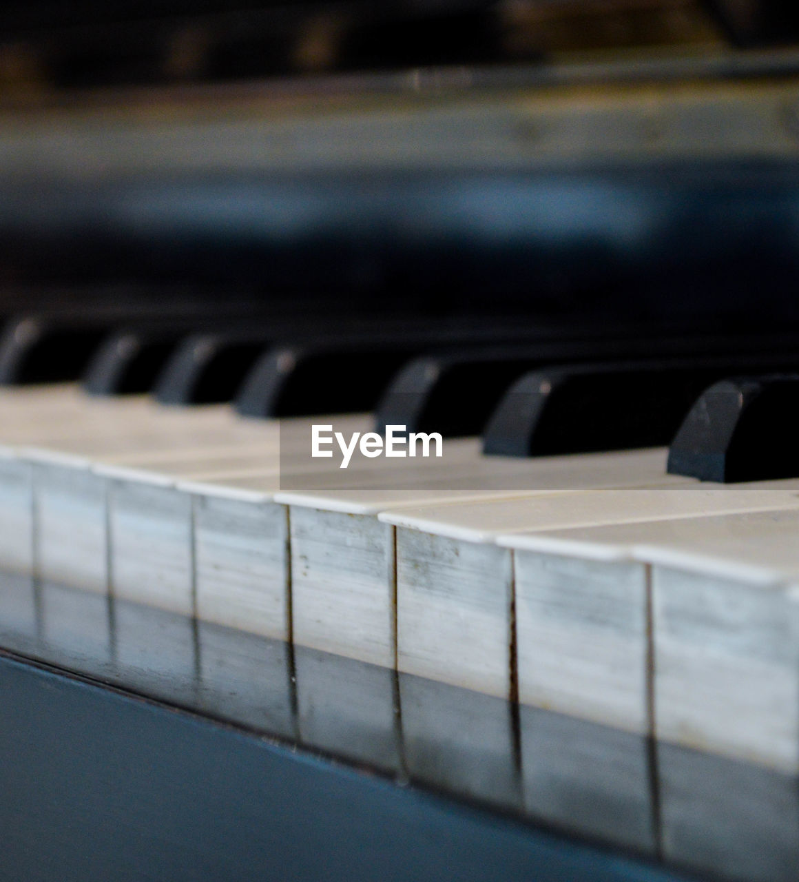 Close-up of piano keys