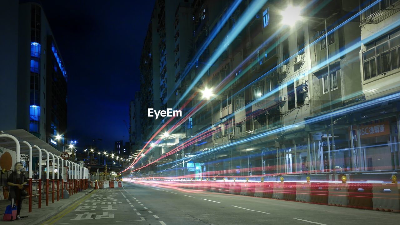 VIEW OF ILLUMINATED STREET LIGHTS