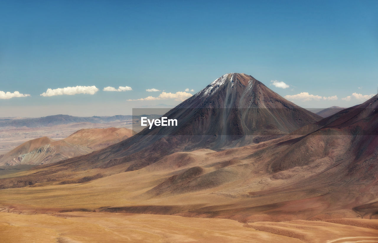 Scenic view of arid landscape against sky