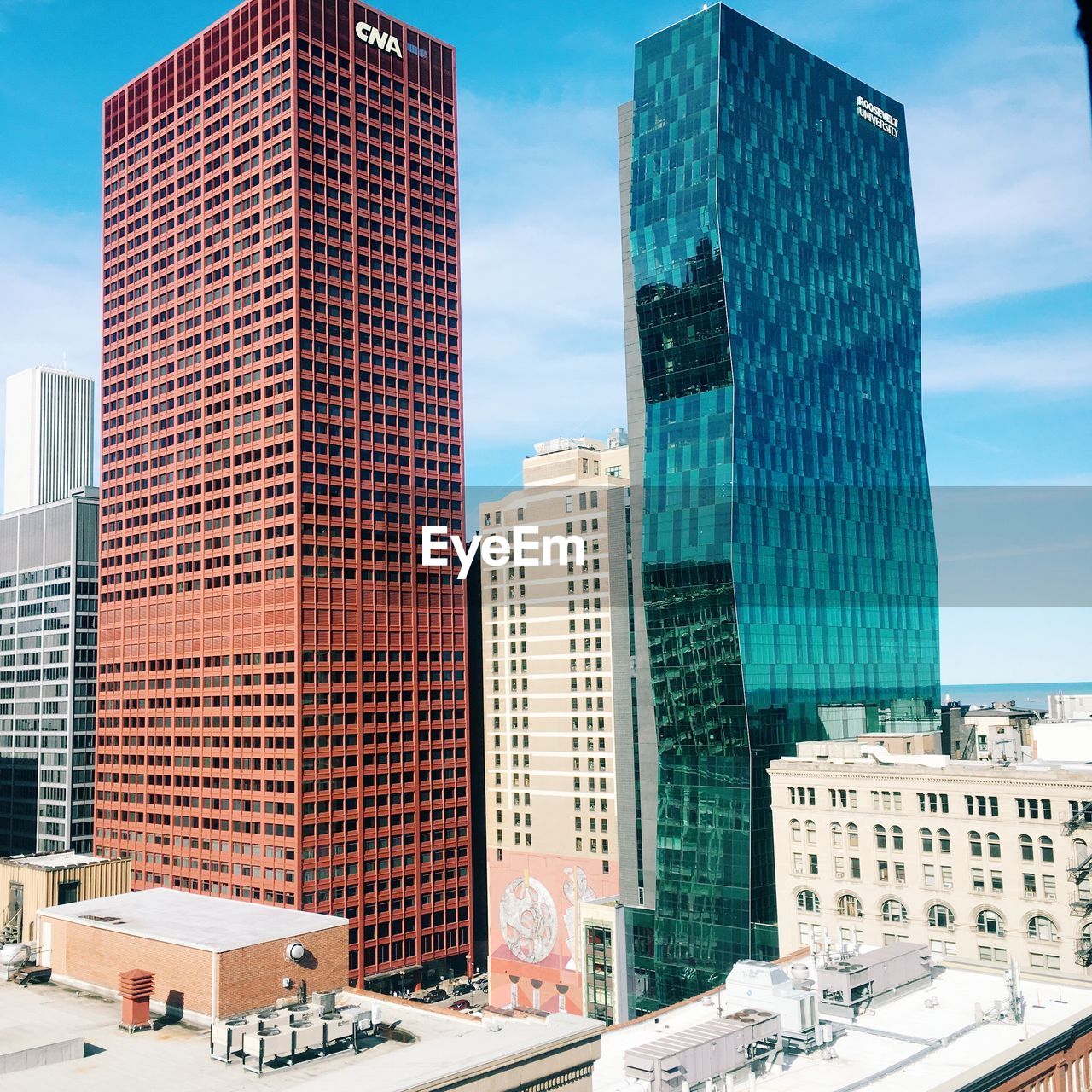 Modern cityscape against sky