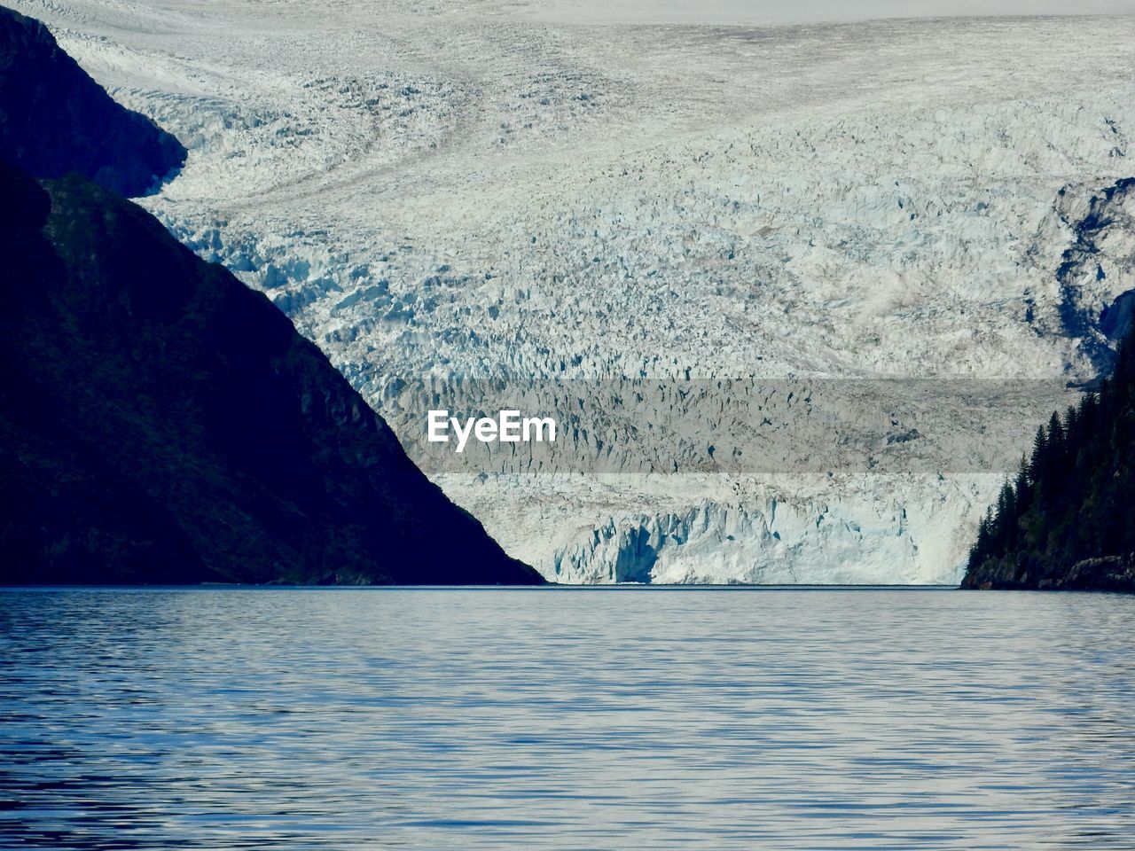 Scenic view of sea during winter