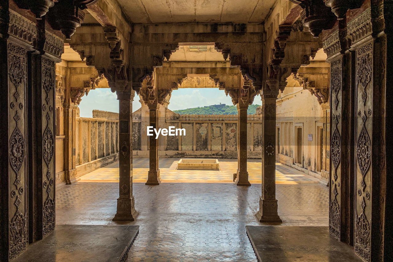 Interior of historic building at bundi