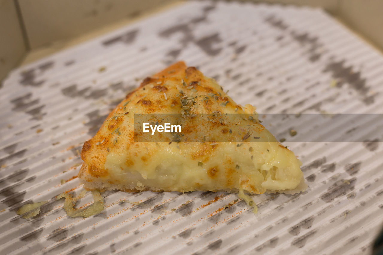 Close-up of pizza slice