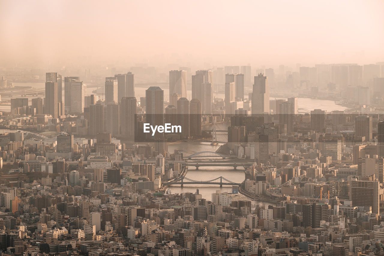 The south of tokyo as seen from the skytree tower