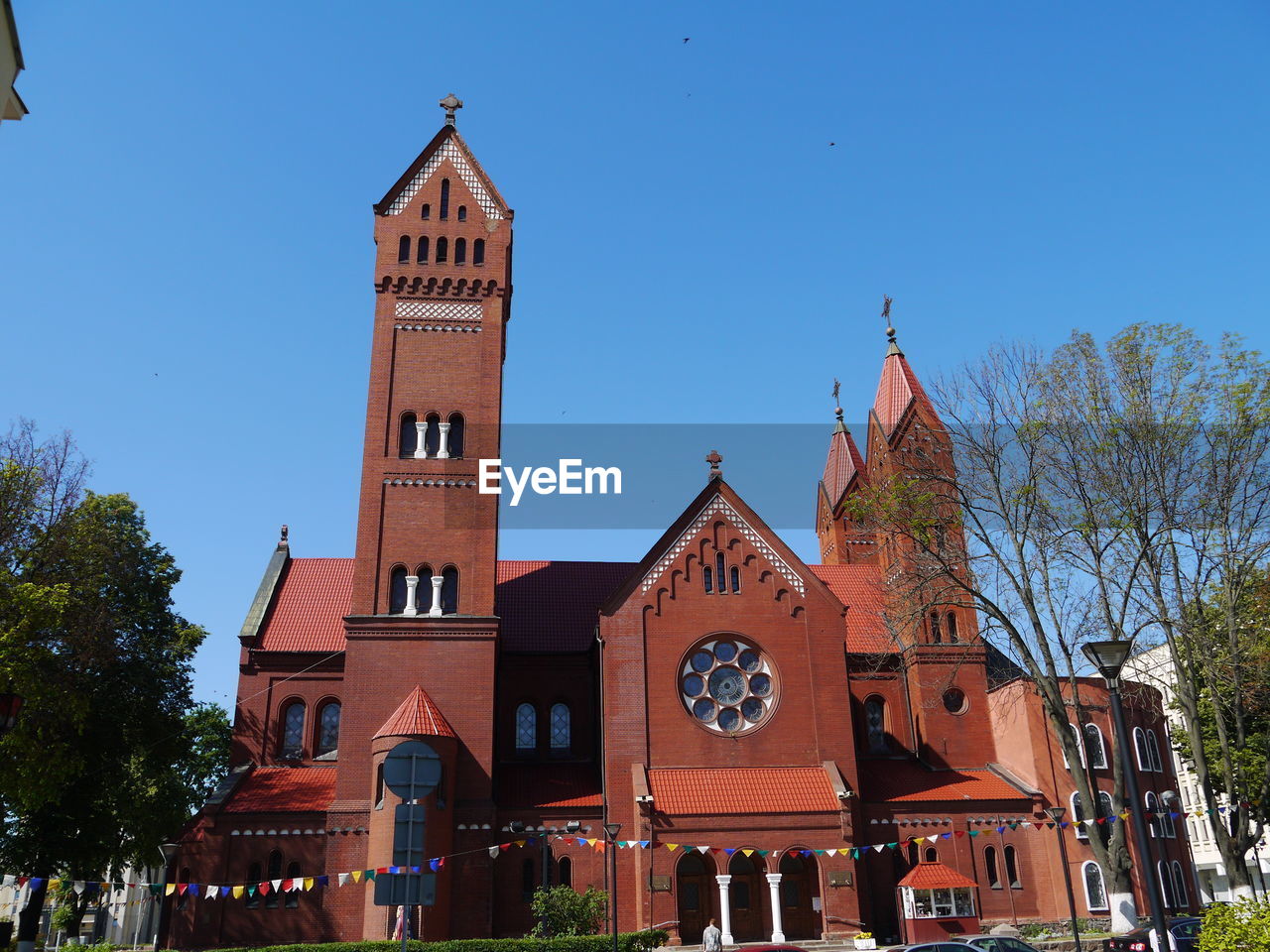 LOW ANGLE VIEW OF CHURCH AGAINST CLEAR SKY