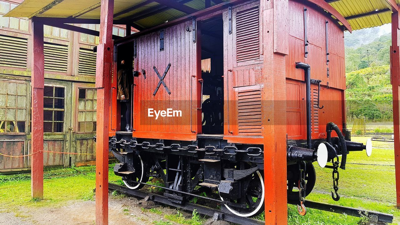 TRAIN AT RAILROAD TRACK