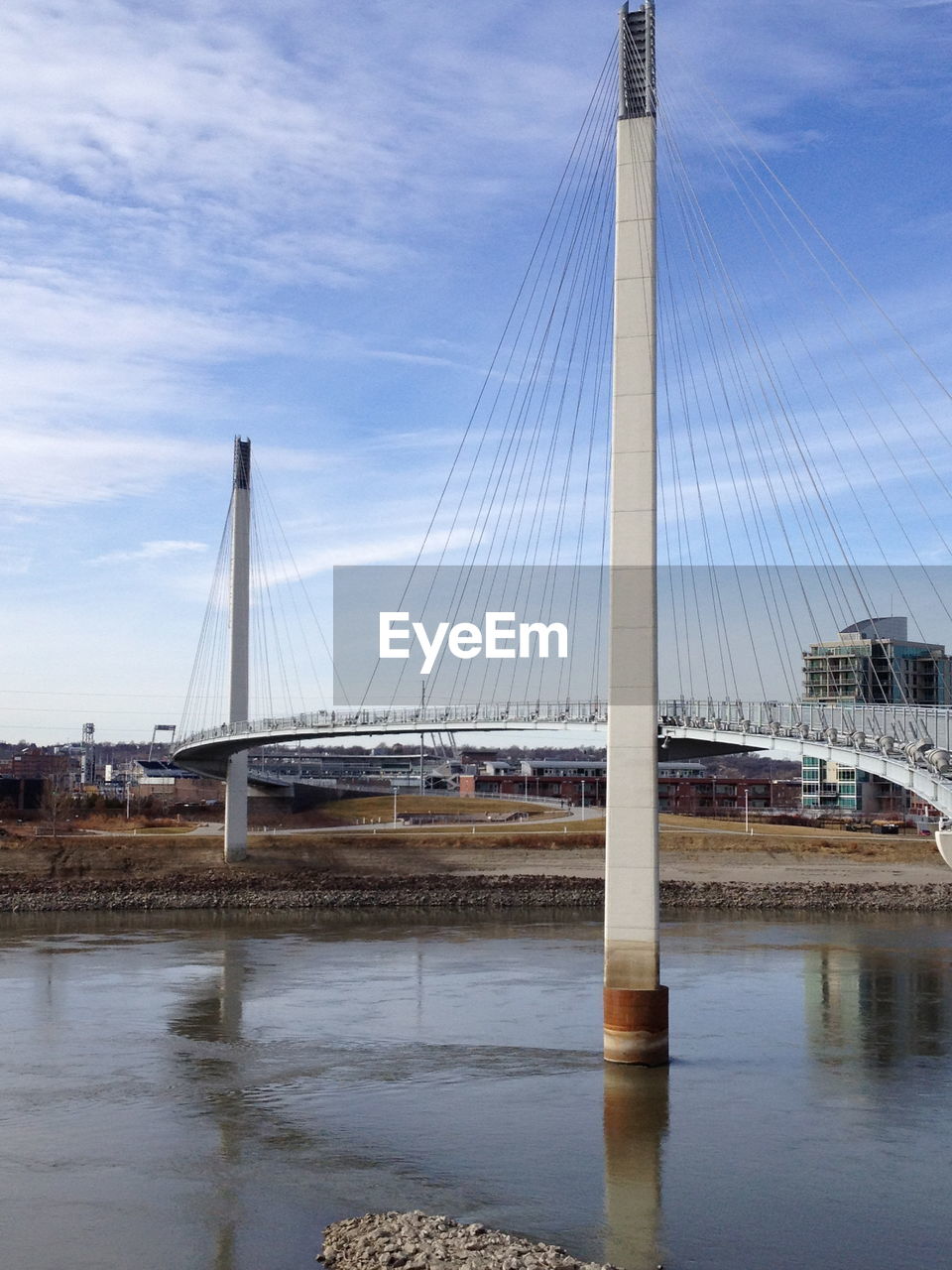 Footbridge over river