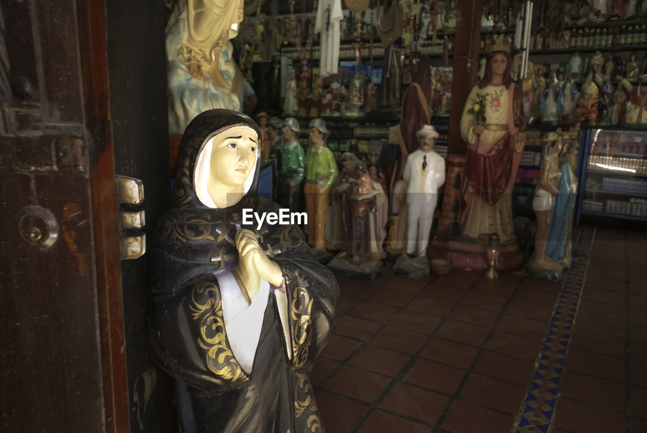 Statues at store for sale