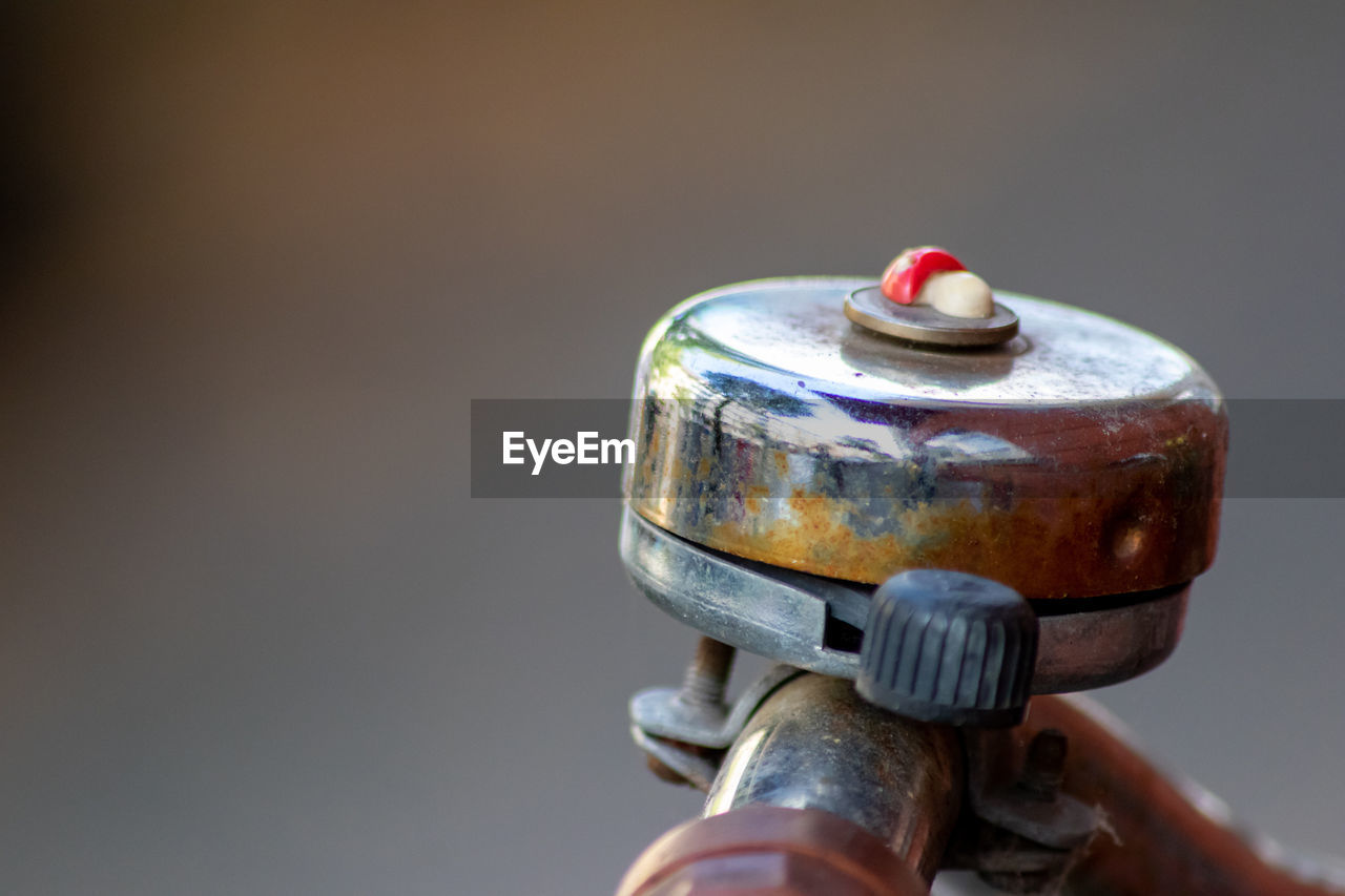 Cropped image of bicycle bell