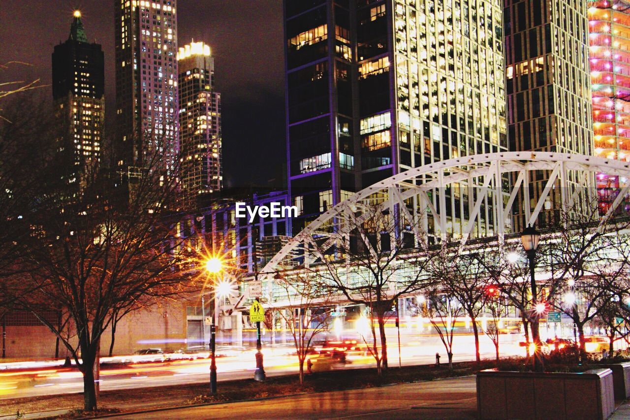 ILLUMINATED CITY AT NIGHT