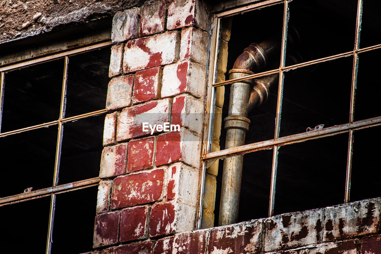 Low angle view of abandoned building