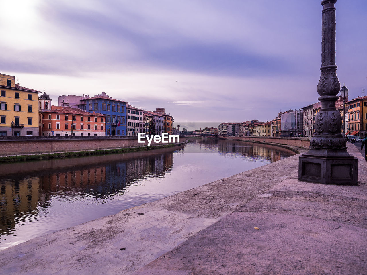 Bridge over river in city. pisa, italy