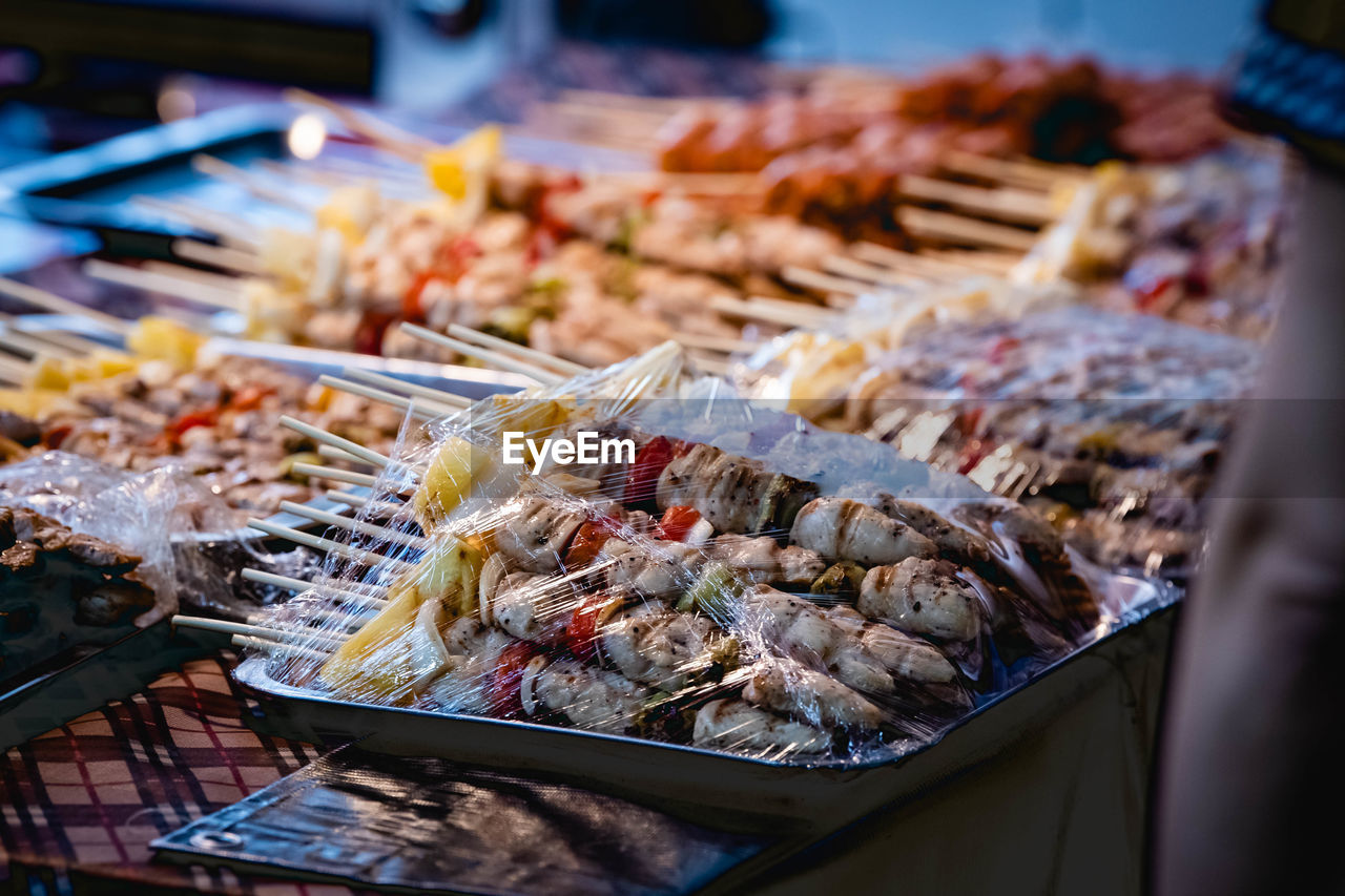 Various food for sale at market