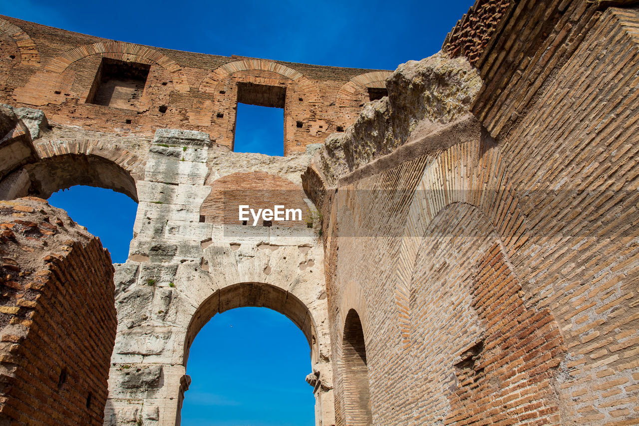 Interior of the famous colosseum in rome