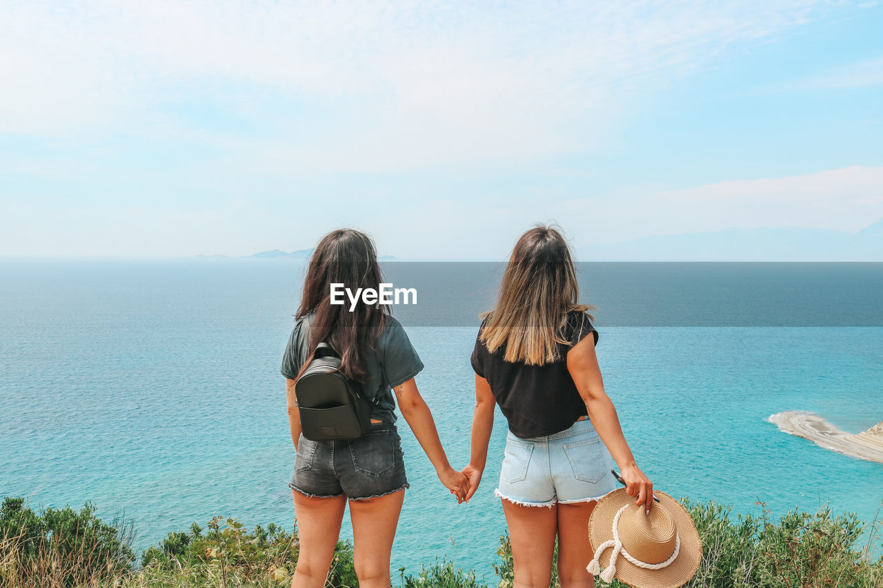 Two girls at the seaside