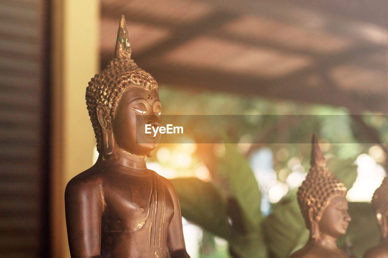 Close-up of buddha statues