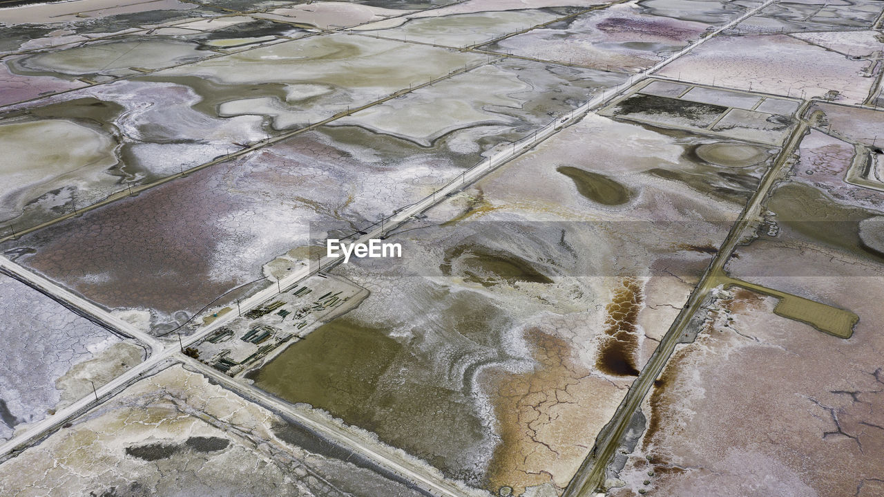 Full frame shot of salt flats