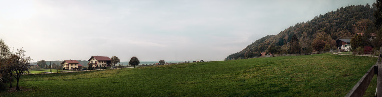 HOUSES ON A FIELD