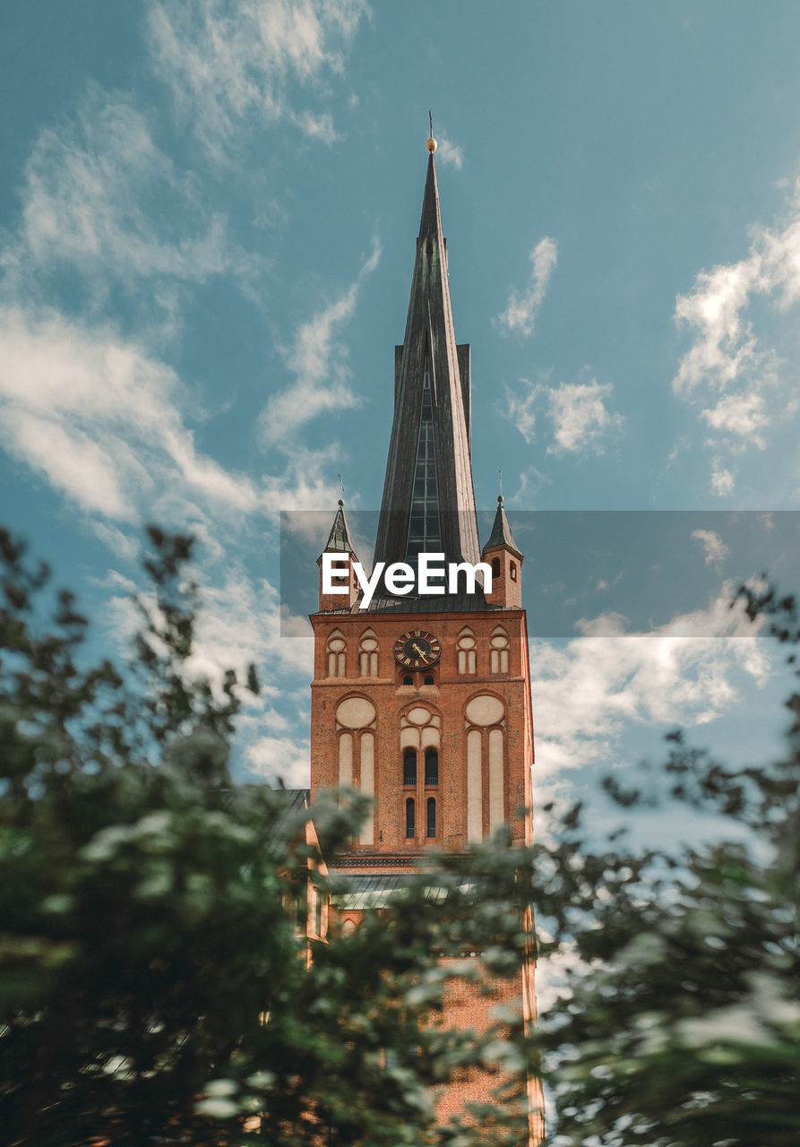 Low angle view of church against sky