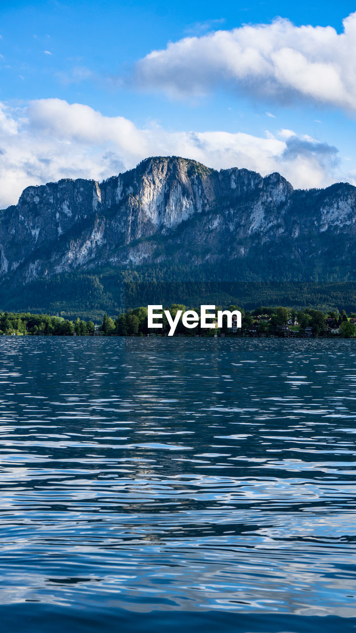 SCENIC VIEW OF LAKE AGAINST MOUNTAINS