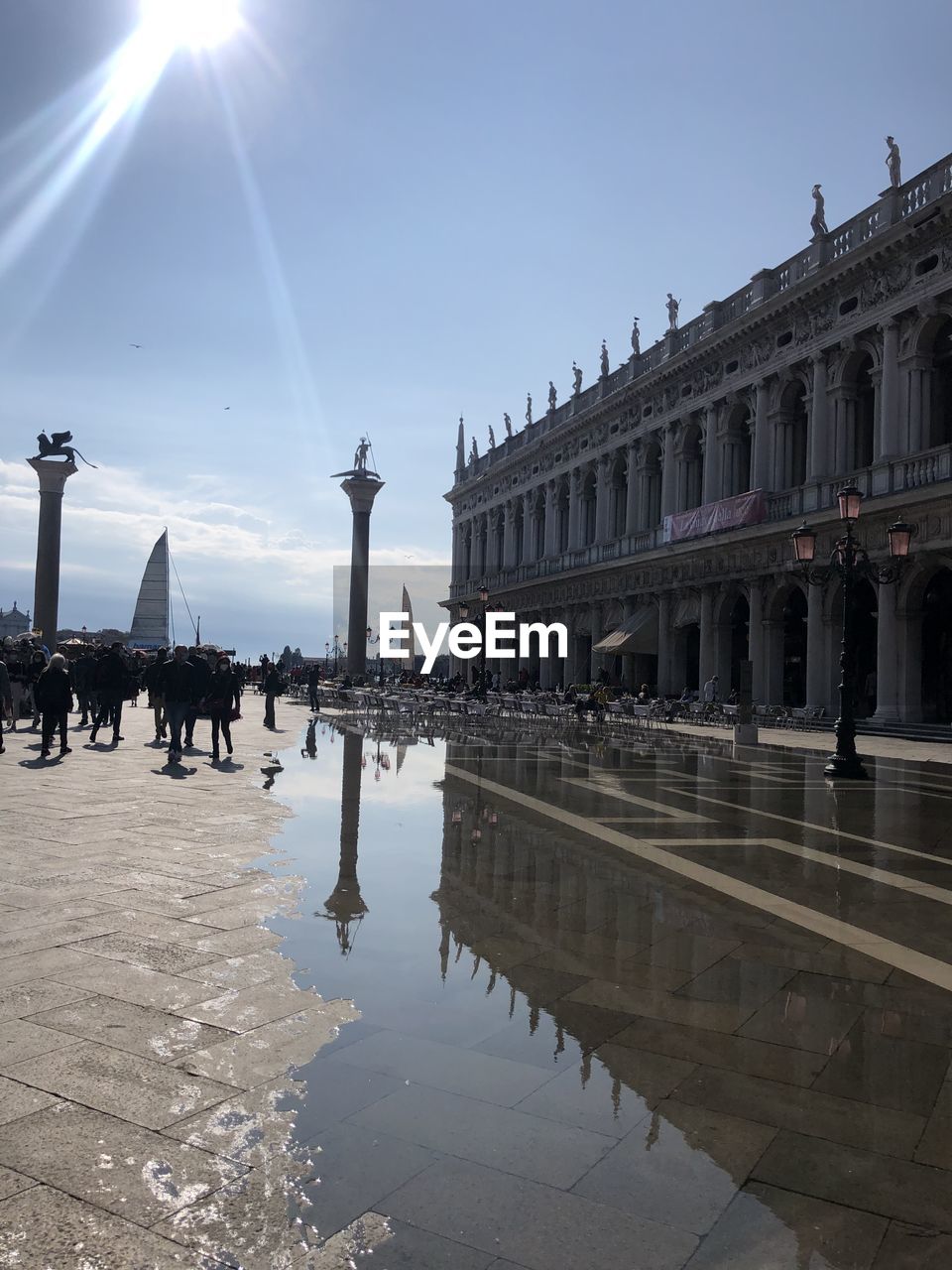 REFLECTION OF BUILDINGS IN A WATER