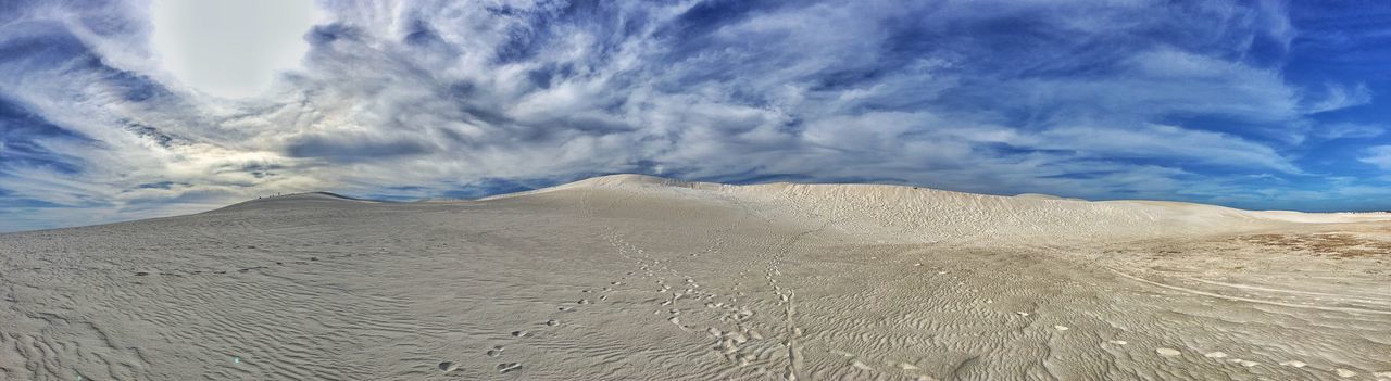 Scenic view of desert against sky