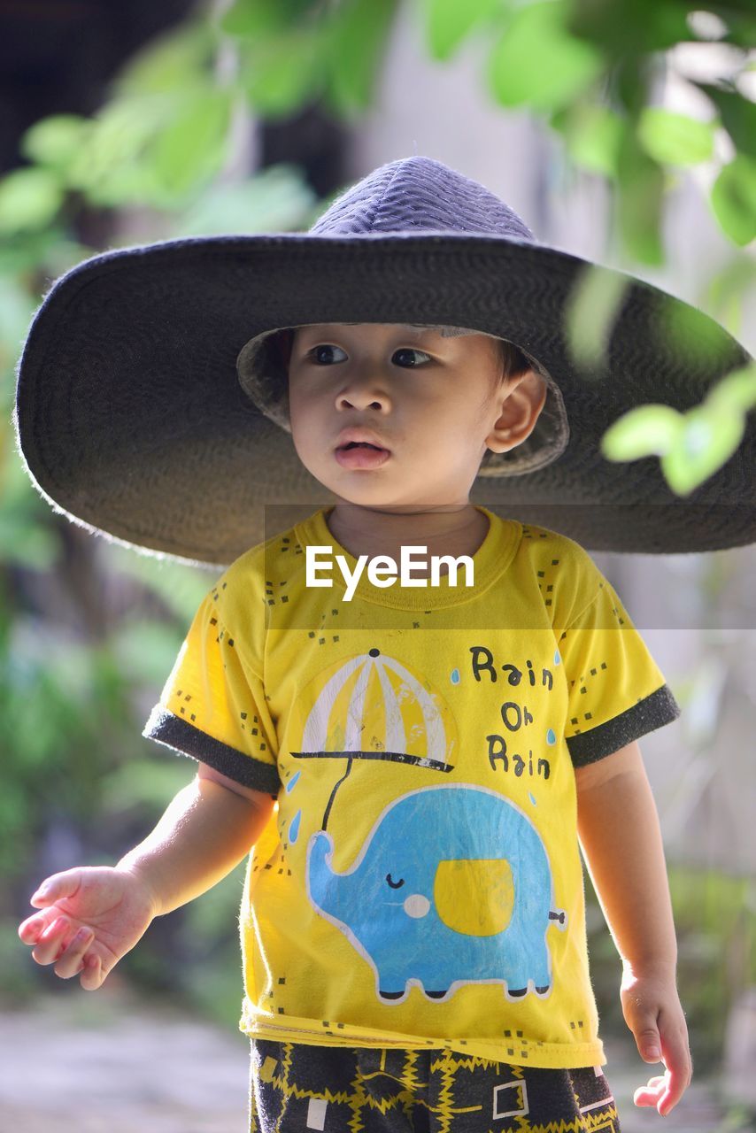 Portrait of boy wearing hat