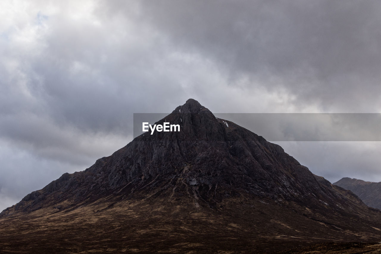 Low angle view of mountain against sky