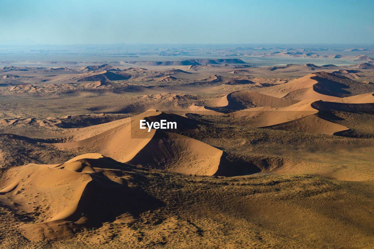 Aerial view of a desert