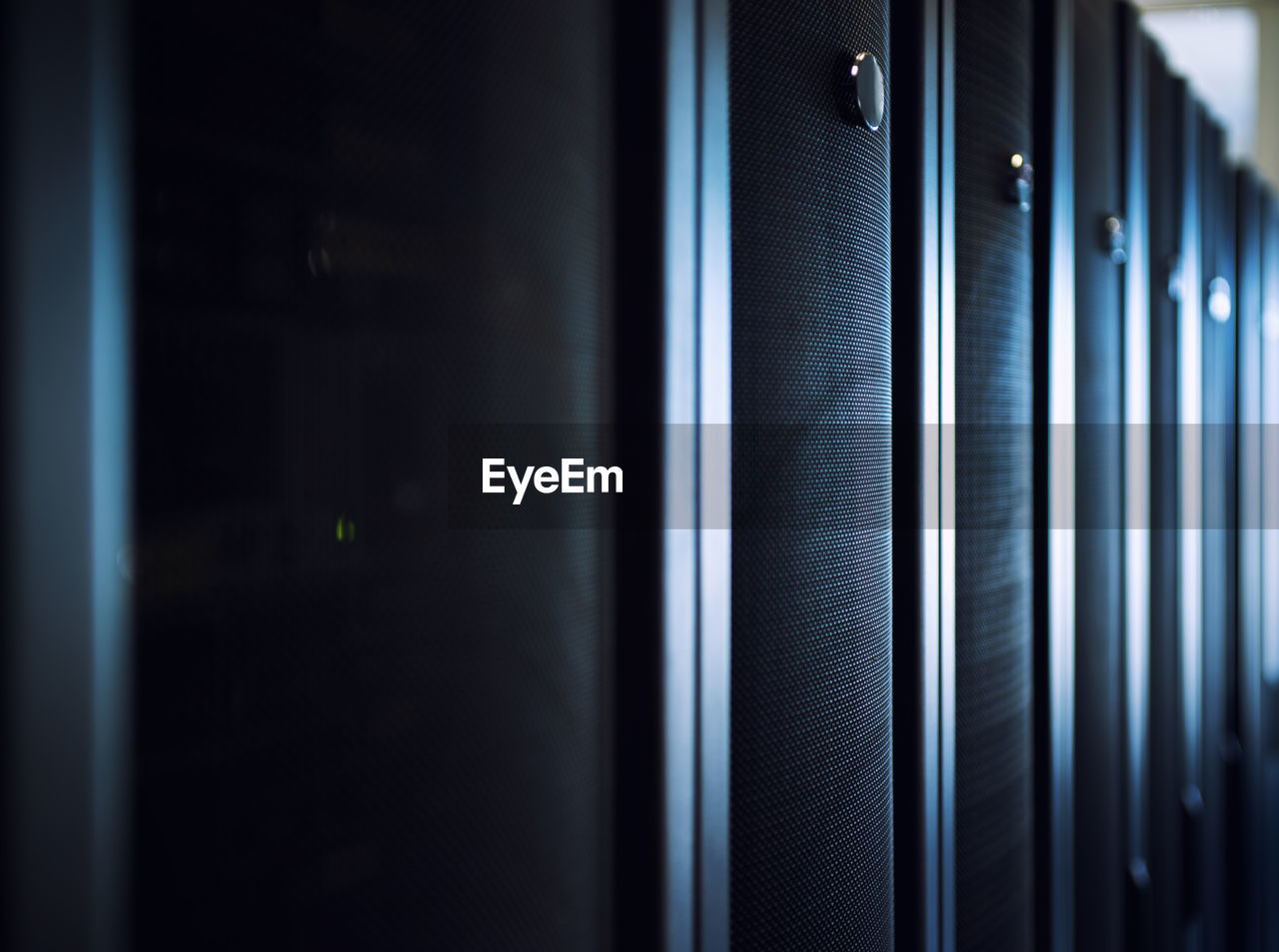 Close-up of network server