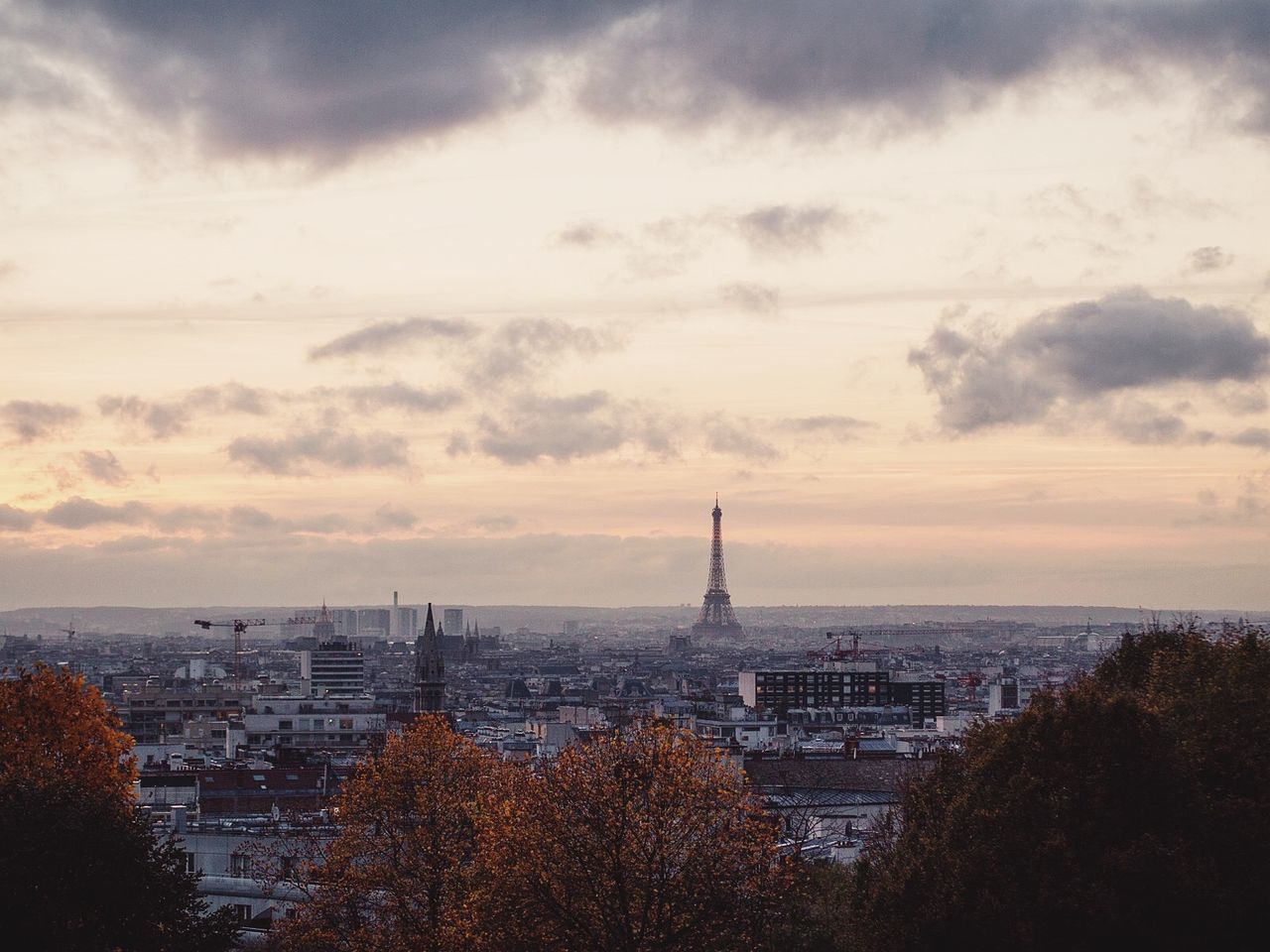 View of paris in autumn