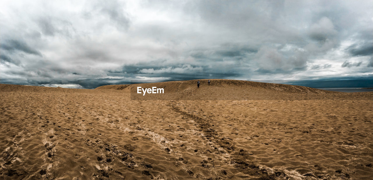 Panoramic view of sand against sky