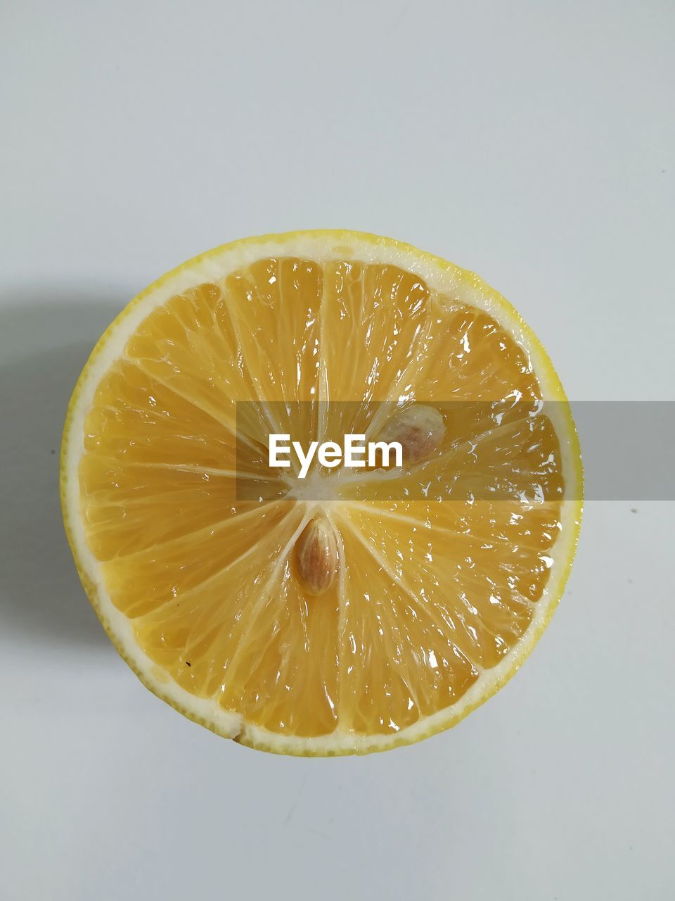 A slice of lemon from picking in the garden