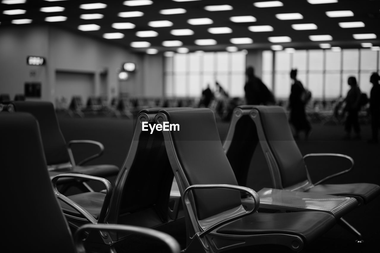 Empty seats at airport