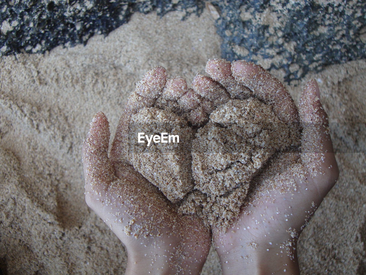 Close-up of sand on beach