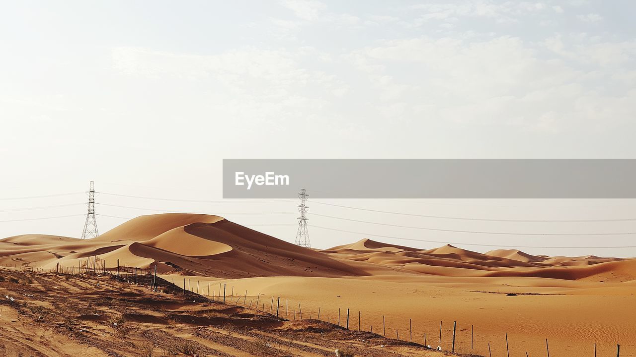 PANORAMIC VIEW OF DESERT AGAINST SKY