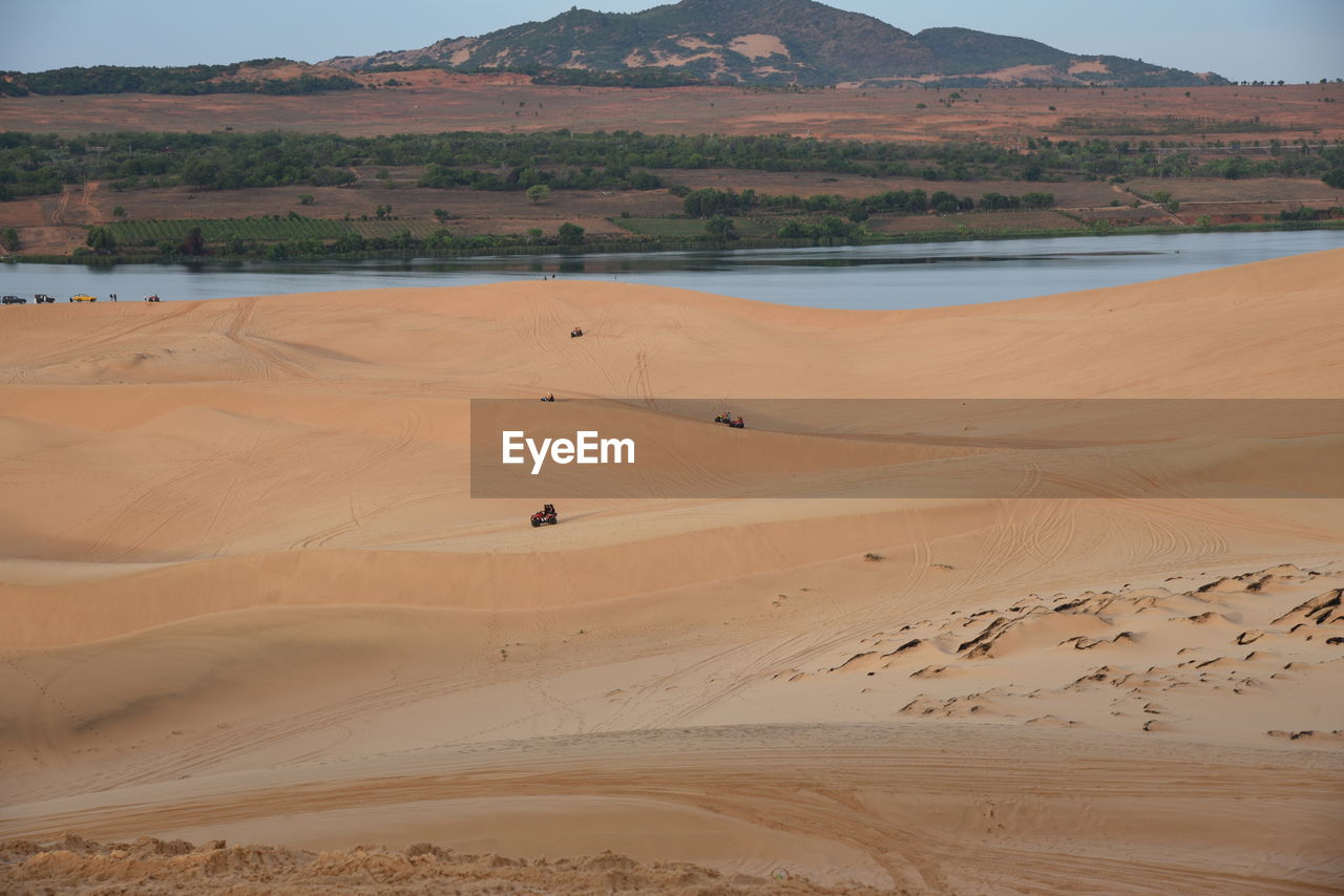 Scenic view of desert against sky