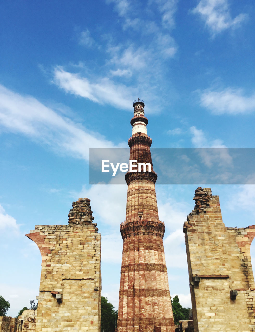 Low angle view of old building against sky