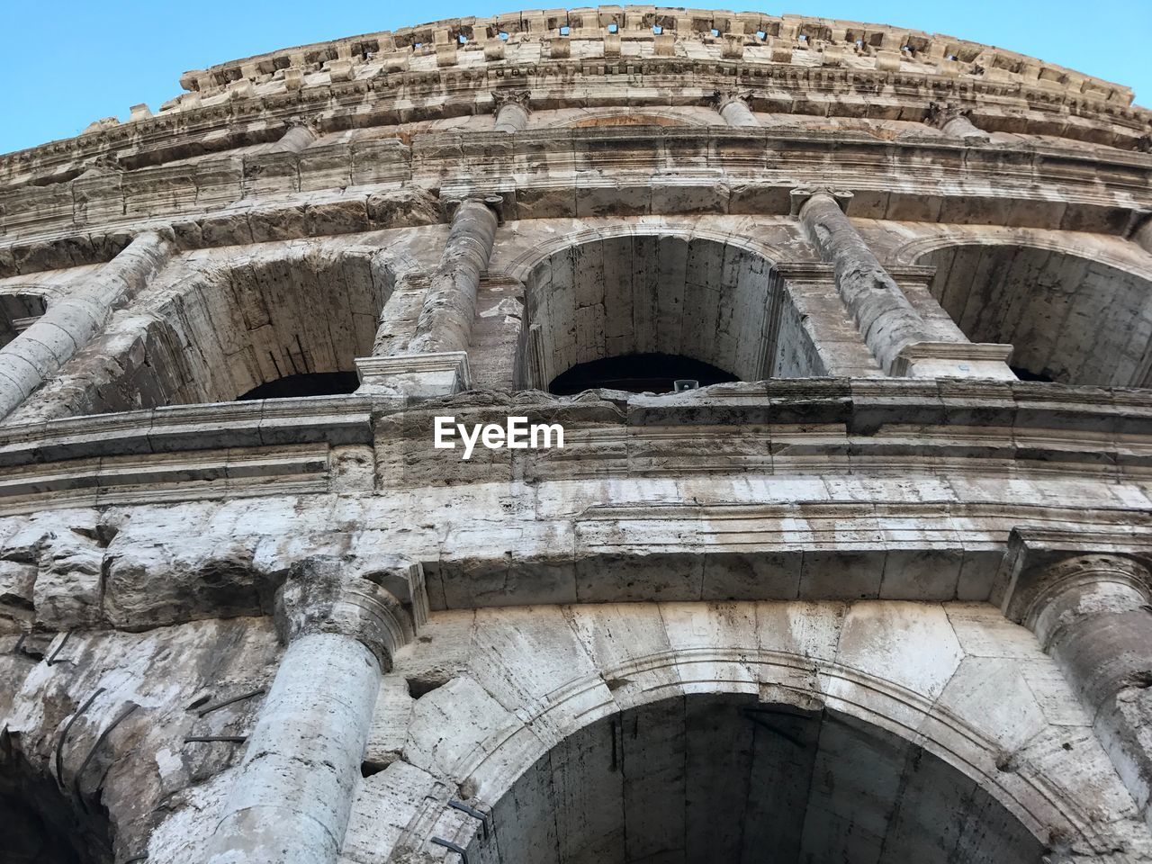 Low angle view of colosseum