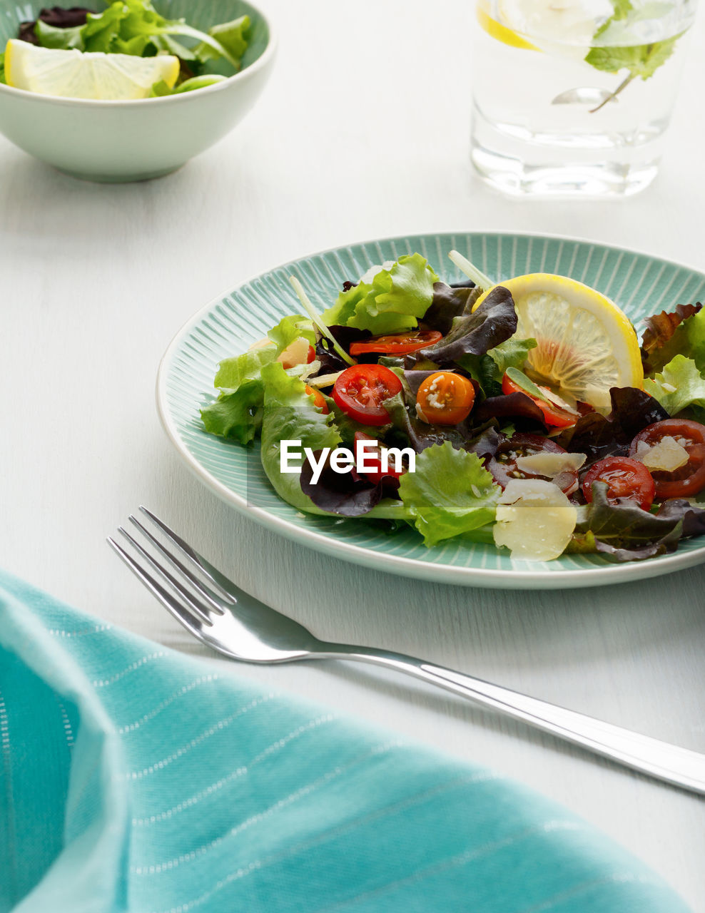 Close-up of salad served in plate