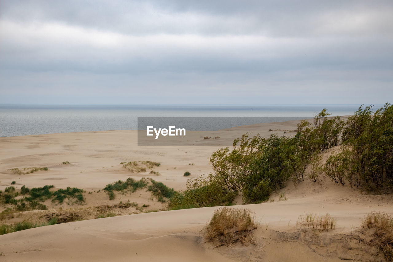 Scenic view of sea against sky. curonian spit