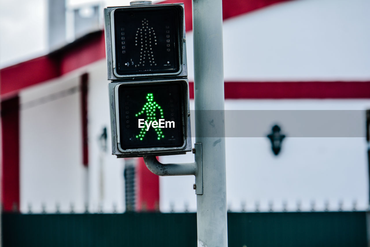 Close-up of road sign