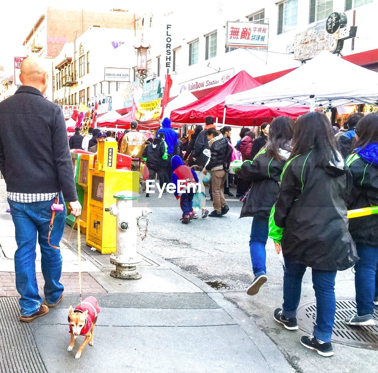 PEOPLE WALKING ON STREET