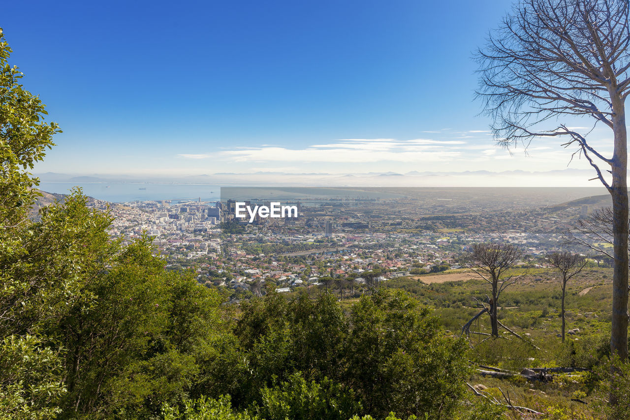 Panoramic overview to cape town city from signal hill, cape town, south africa