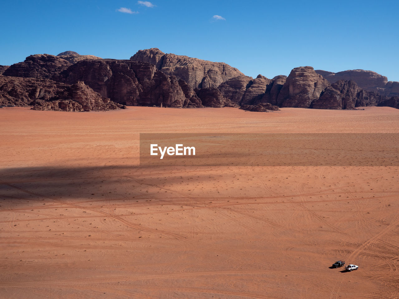 Scenic view of desert against sky