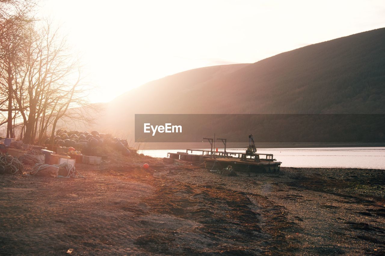 SCENIC VIEW OF SUNSET OVER LAND