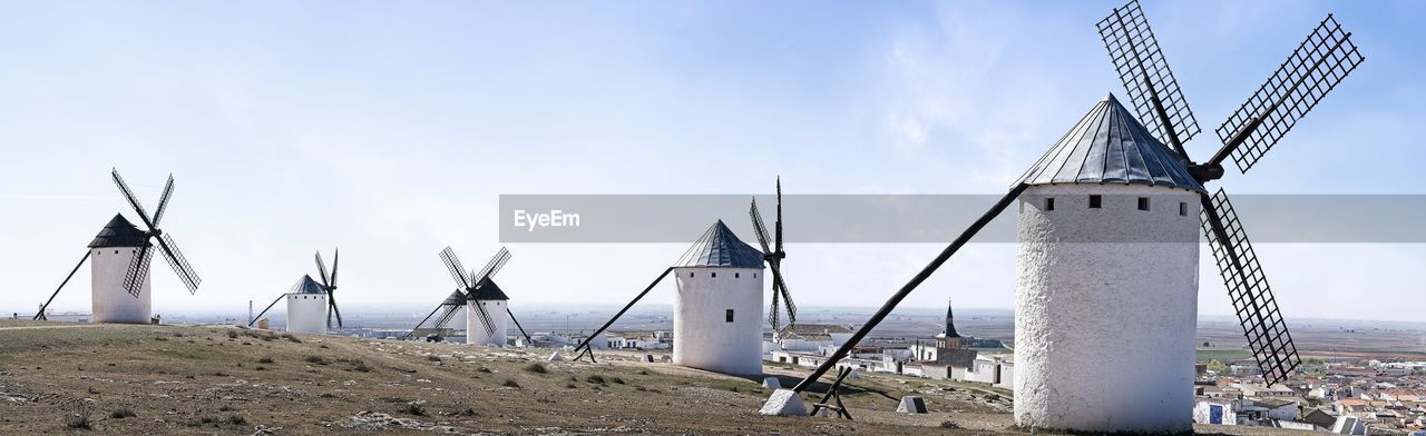 Traditional windmills in the lands of don quixote