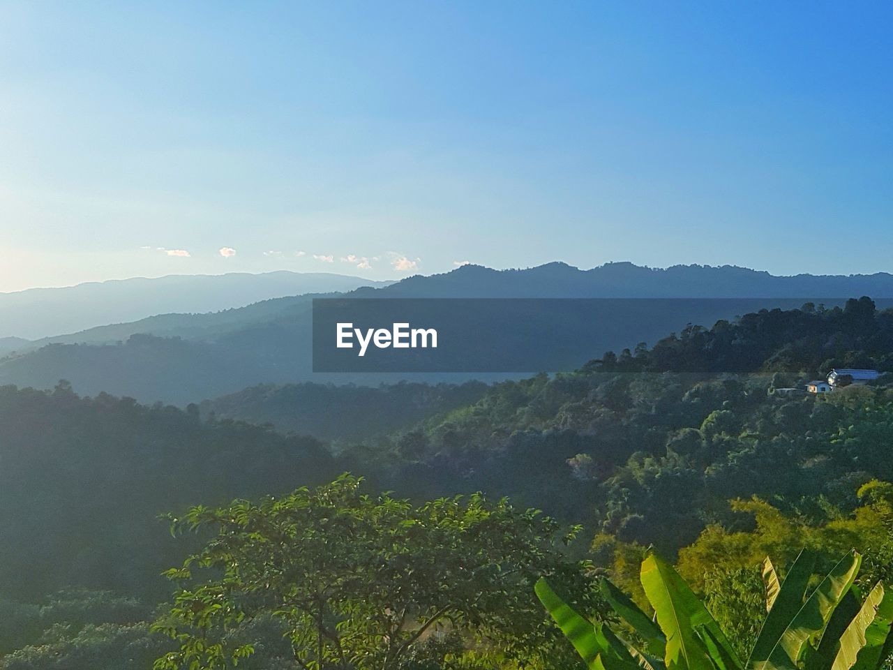 SCENIC VIEW OF LANDSCAPE AND MOUNTAINS AGAINST CLEAR SKY